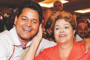 O então candidato a deputado estadual Daniel Sucupira recebe o carinho da presidenta Dilma (foto: facebook)