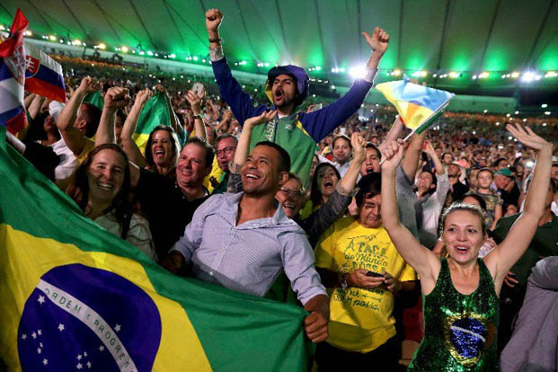 Como sempre, os brasileiros são o que o país tem de melhor, e fizeram bonito durante a abertura dos Jogos Olímpicos (foto: Damir Sagolj/REUTERS)