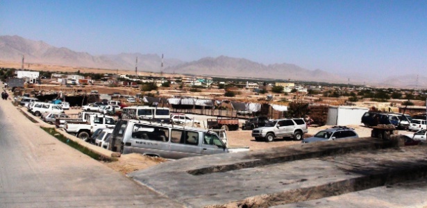 Vista geral da cidade de Trinkot, no Afeganistão