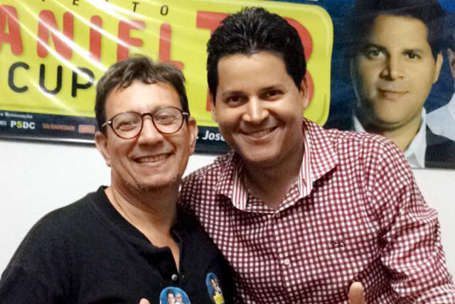O comunicador e empresário Lula Guedes com o prefeito eleito de Teófilo Otoni, Daniel Sucupira