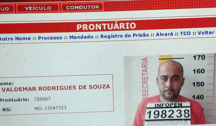 A vítima VALDEMAR RODRIGUES DE SOUZA tinha ficha criminal e portava um salvo-conduto no bolso (foto: Whatsapp | Reprodução)