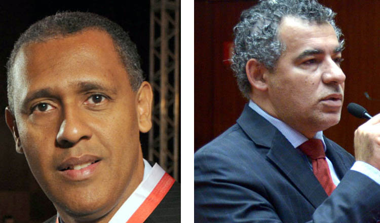 Os deputados Neilando Pimenta (esq), do Vale d Mucuri, e Dr. Jean Freire, do Vale do Jequitinhonha, estão na Comissão Permanente de Saúde da ALMG (crédito: montagem sobre fotos da ASCOM ALMG)
